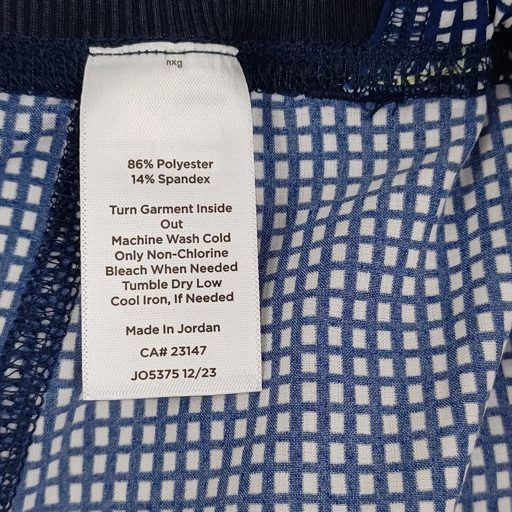 T By Talbots Skirt Size S Women Lightweight Woven Stretch Side Slit In Mini Grid - Picture 9 of 9